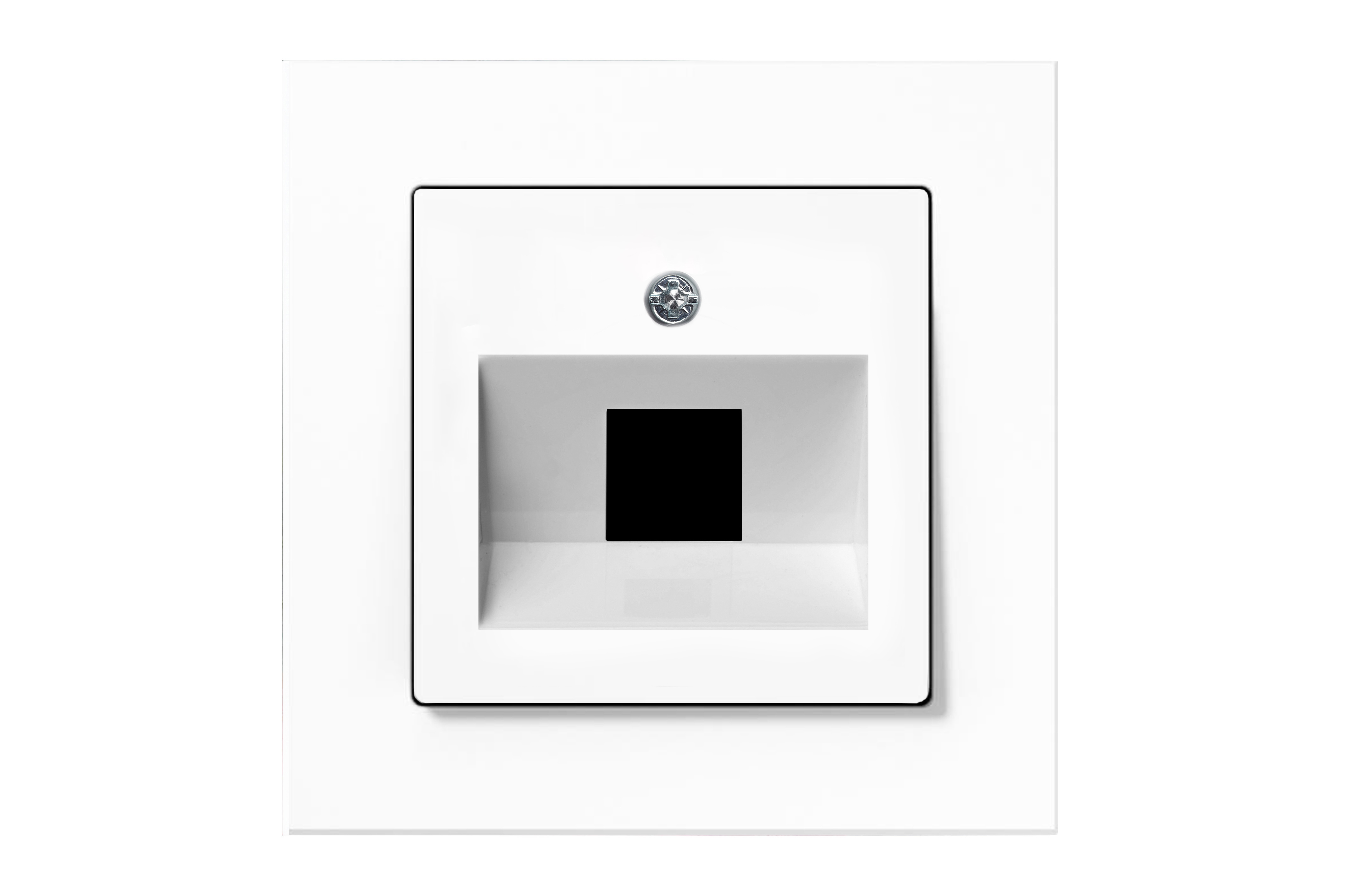 Apdaila (su atrama) “keystone” tipo lizdams,kampu: komp/telef/TV/HDMI/USB, be rėmelio.  AIKL-001-01.WWM
