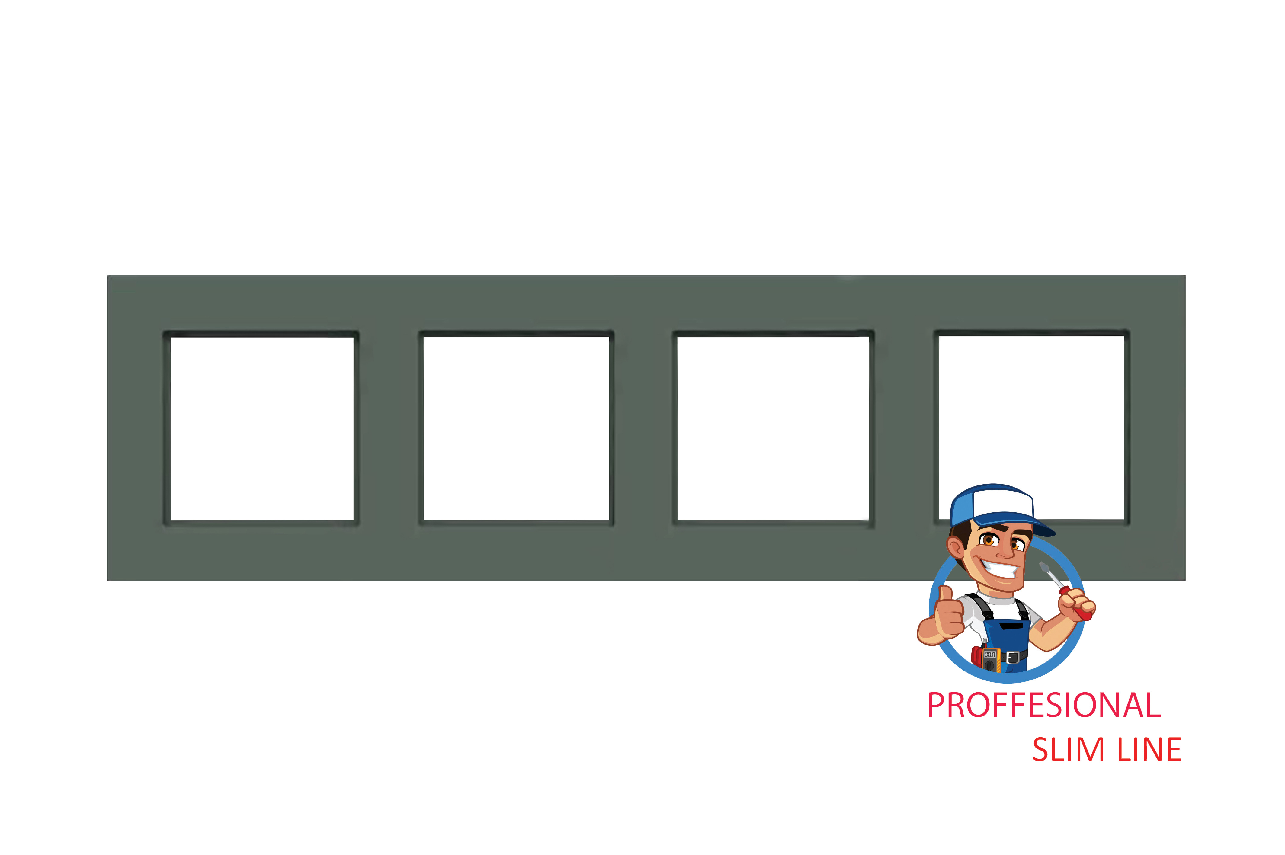 4 VIETŲ RĖMELIS, SLIM LINE (PROFI).  K14-145-04.CM