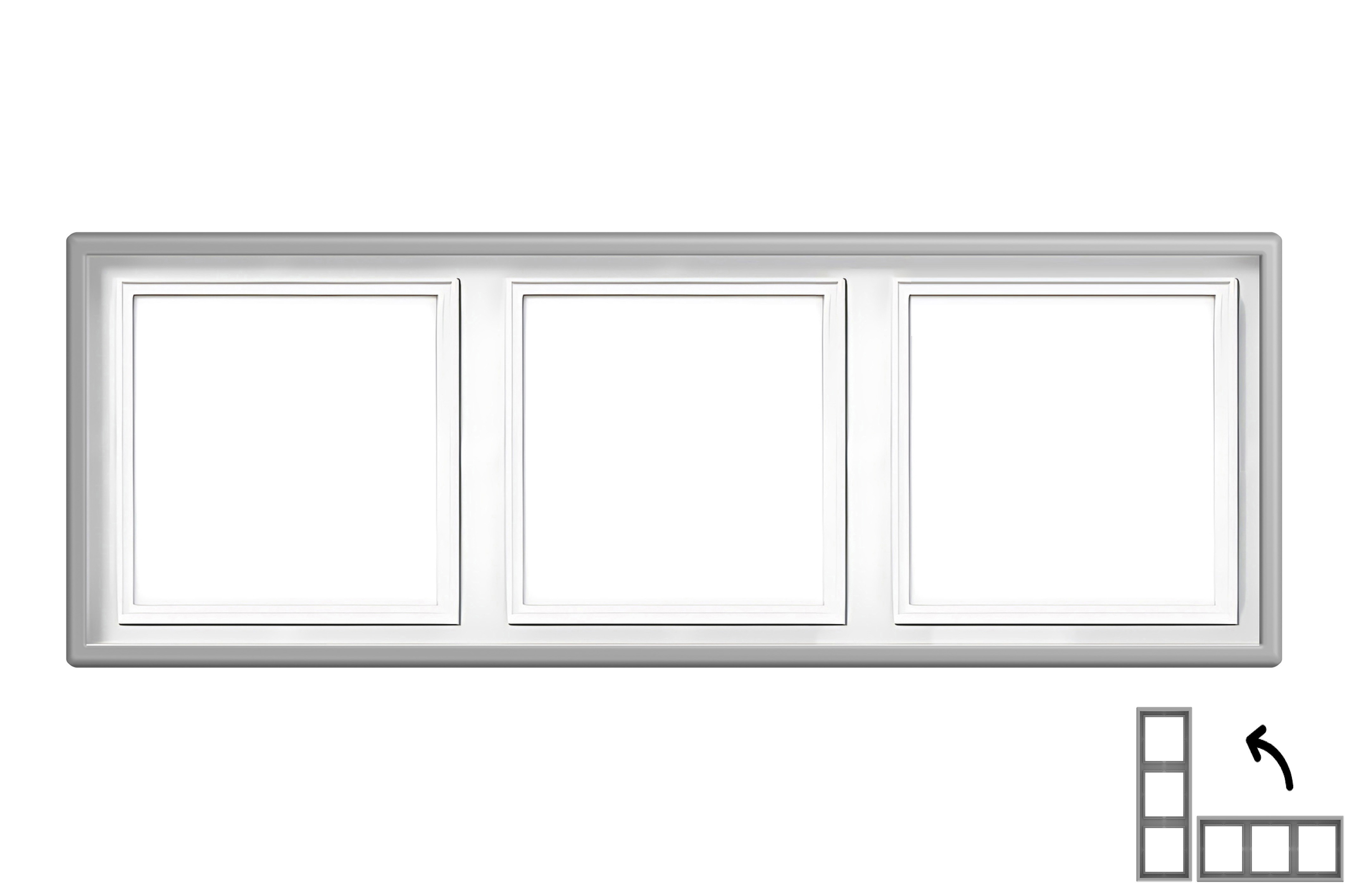3-jų vietų rėmelis. Discreet Grey. K14-445-03.S_GM