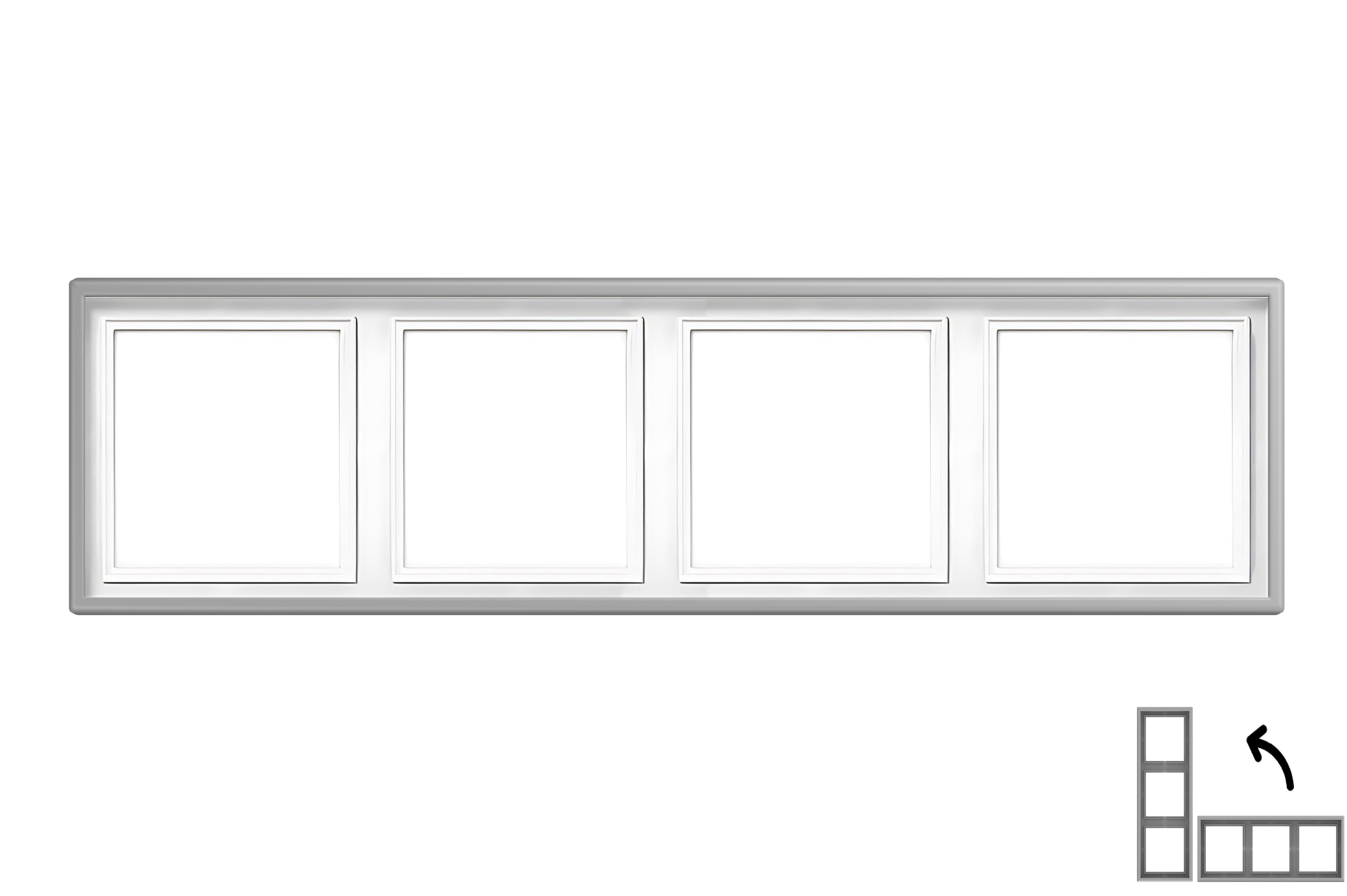 4-rių vietų rėmelis. Discreet Grey. K14-445-04.S_GM