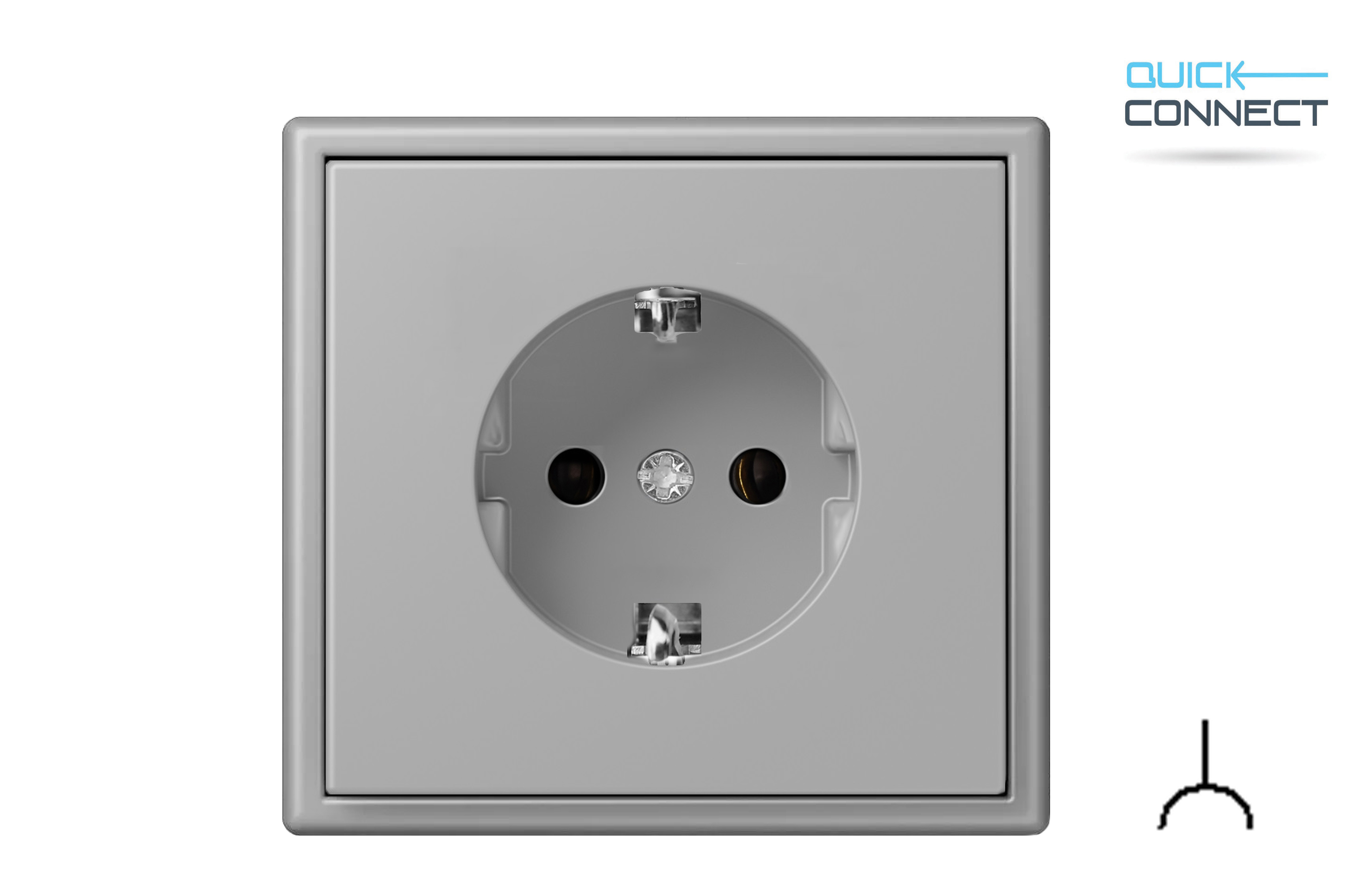 16A. 250V~ SCHUKO® kištukinis lizdas su įžeminimu "Profi", be rėmelio. IKL16-204-01.S_GM