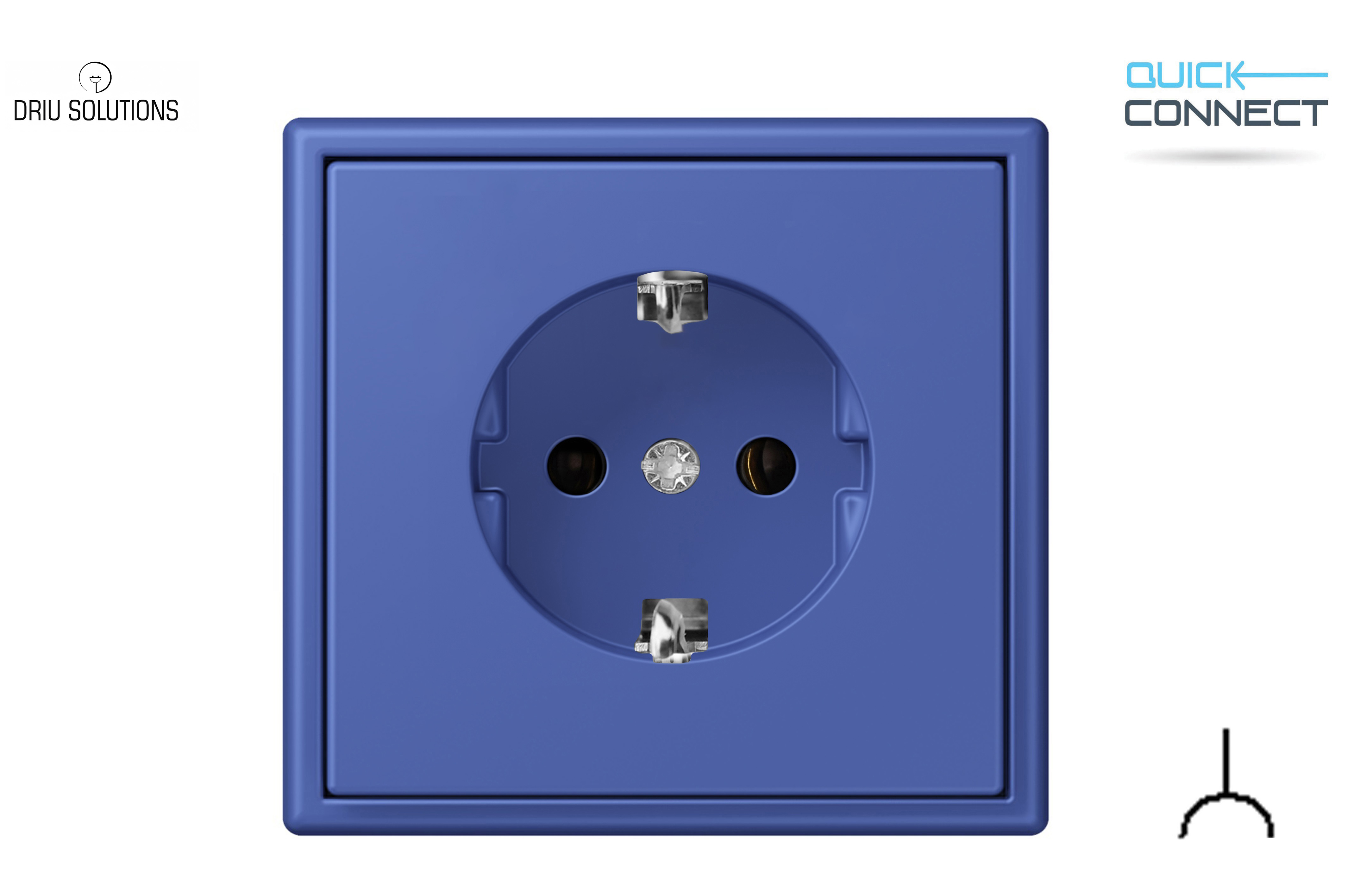 16A. 250V~ ﻿SCHUKO® ﻿ kištukinis lizdas "Profi" su spyr.kont. be rėmelio. IKL16-204-01.S_BO