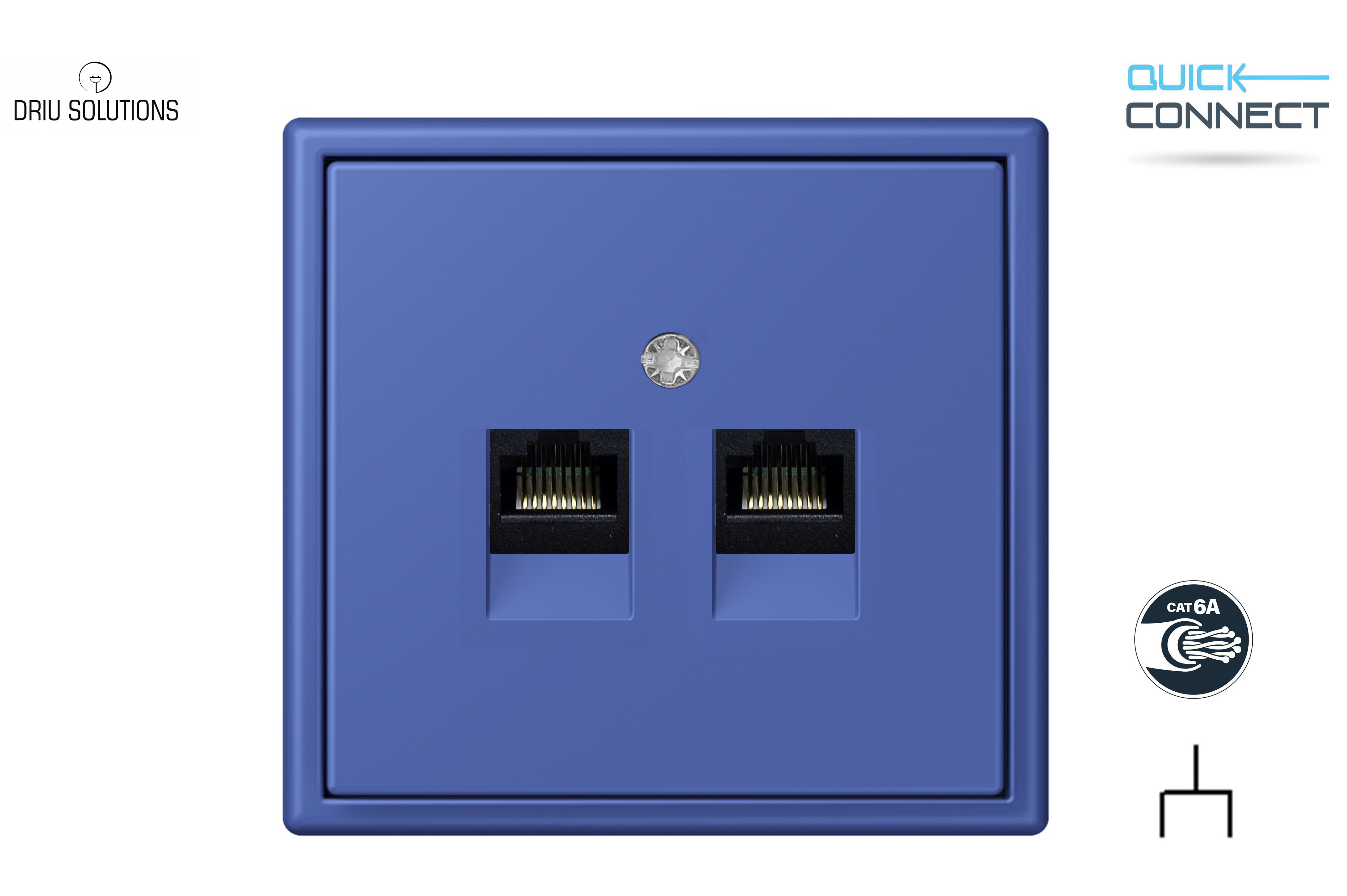 2 kompiuterių pajungimo lizdas RJ45 kat.6a. IKL-002-01.S_BO