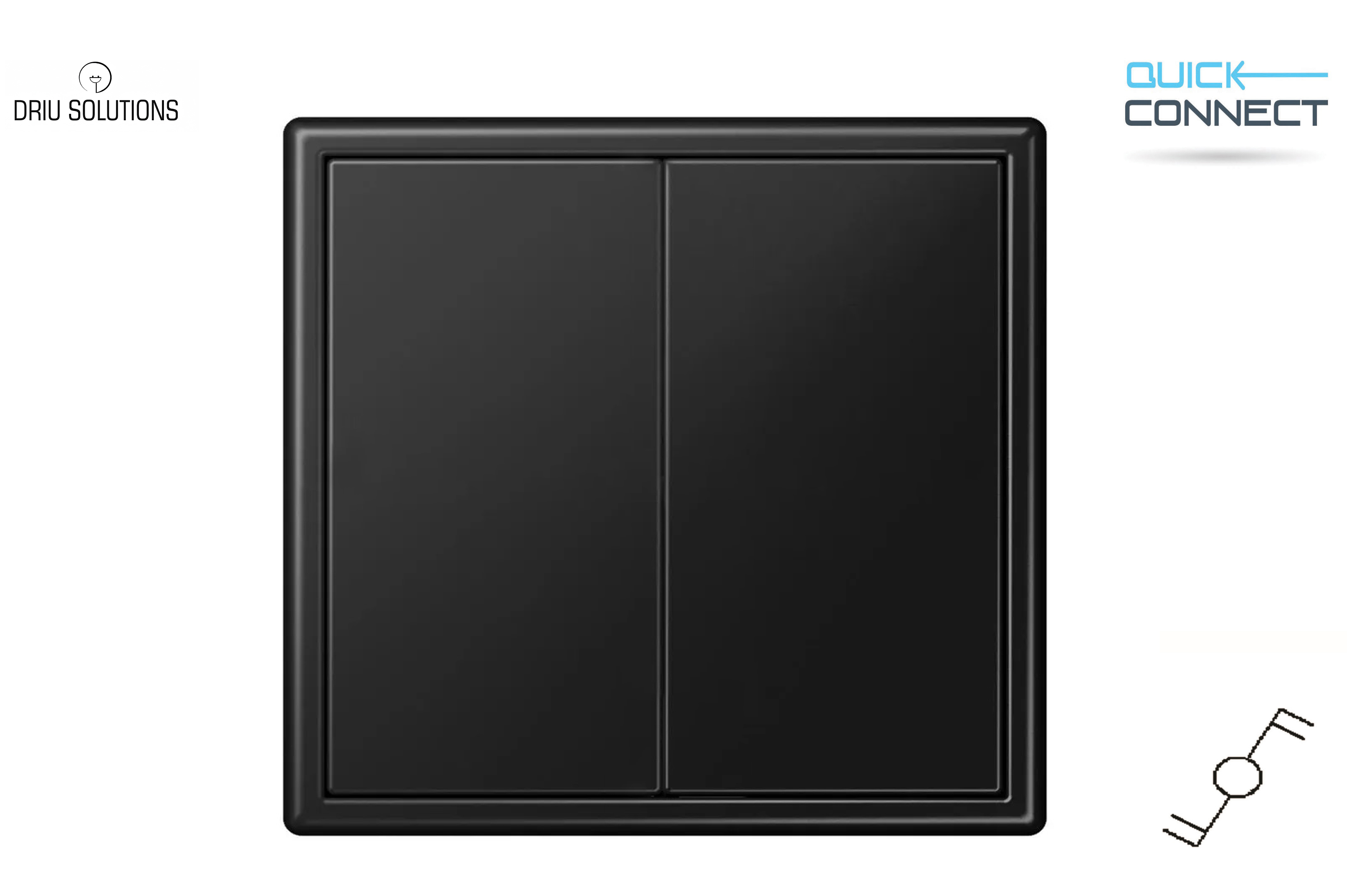 2kl.perjungiklis"Profi" su spyruokliniais kontaktais, be rėmelio. IP6+6.10-201-01.M/SWM