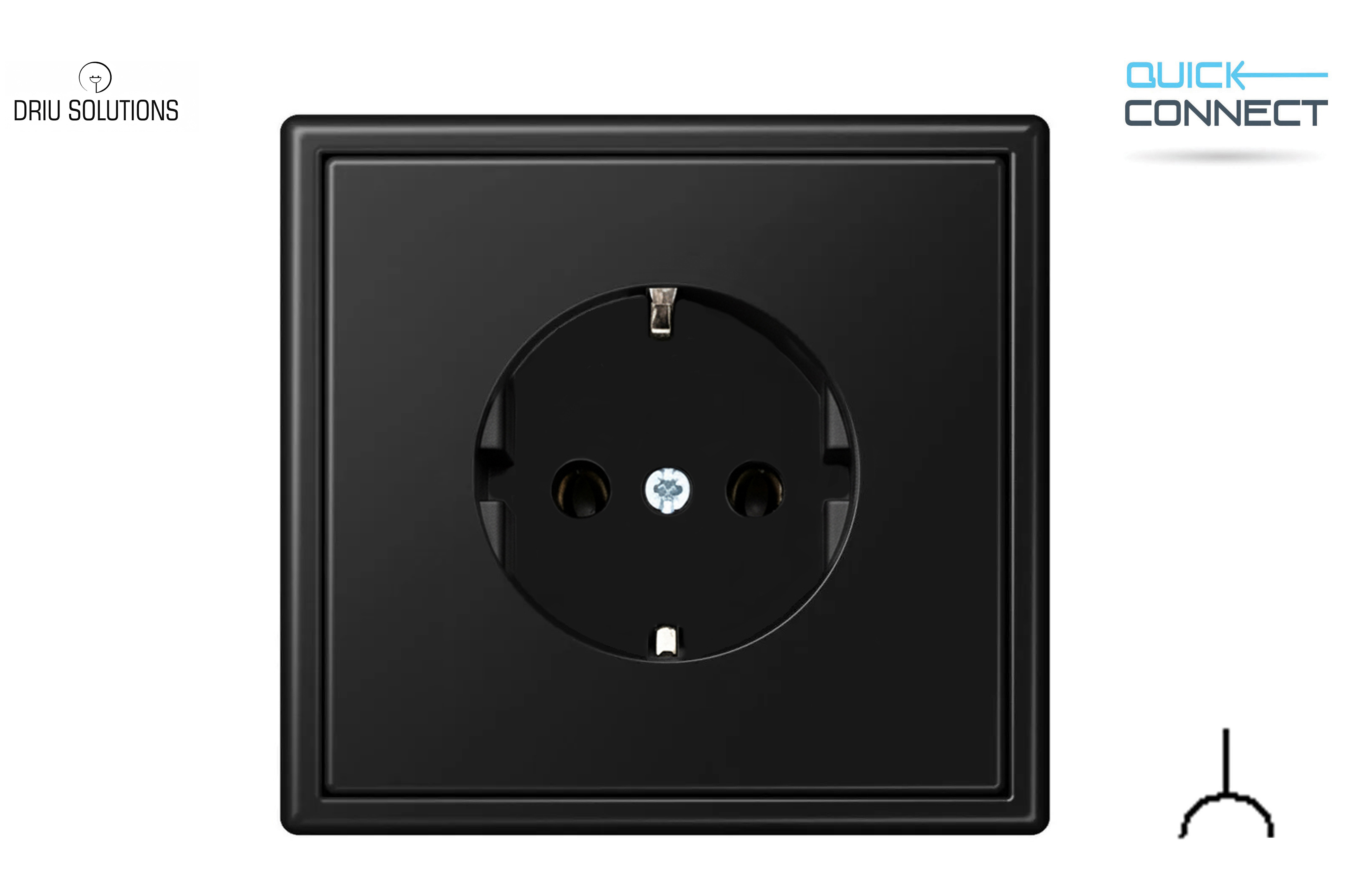 16A. 250V~ ﻿SCHUKO® ﻿ kištukinis lizdas "Profi" su spyr.kont. be rėmelio. IKL16-204-01.M/SWM