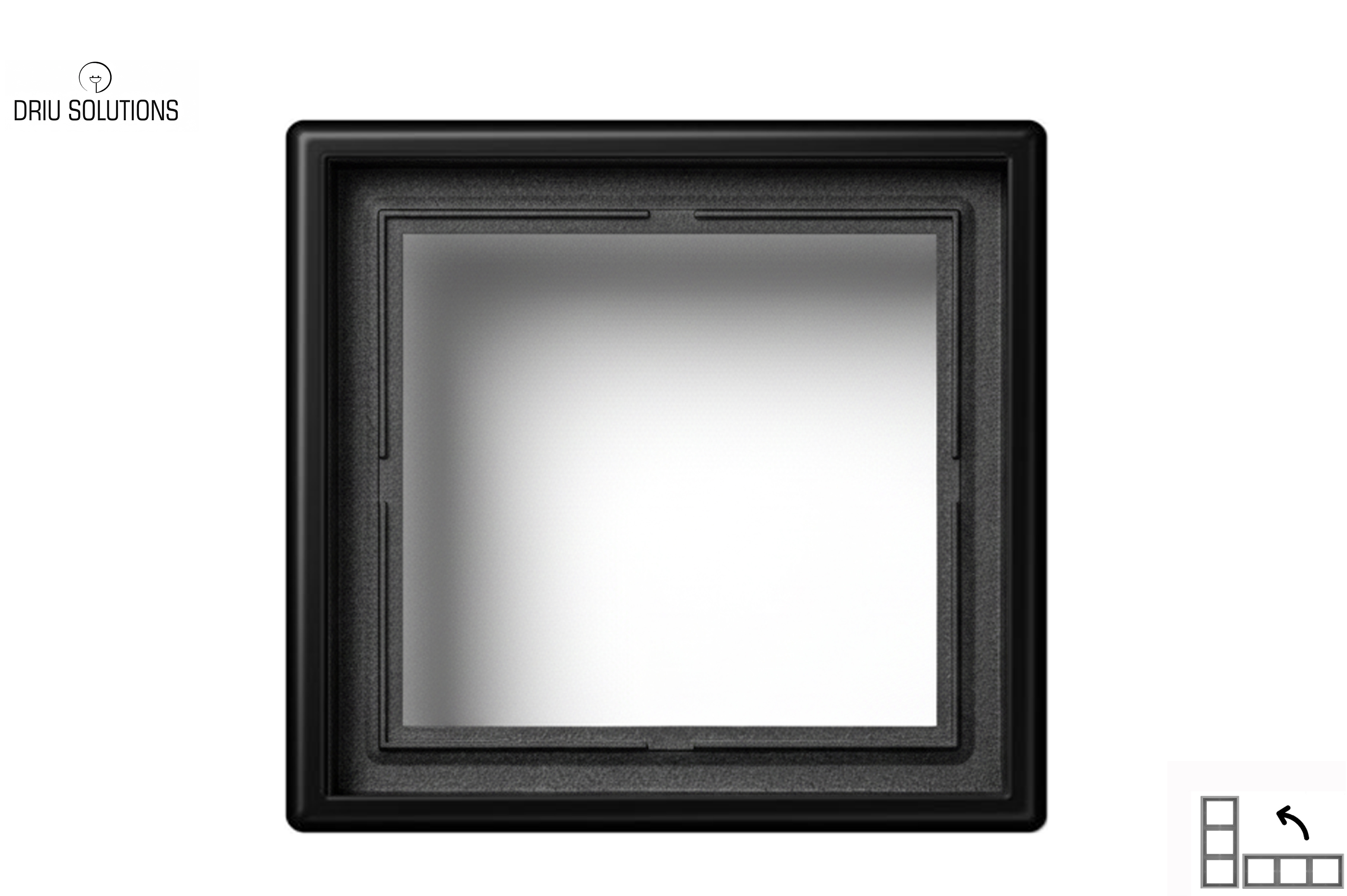 1 vietos rėmelis, deep mat black. K14-445-01.M/SWM