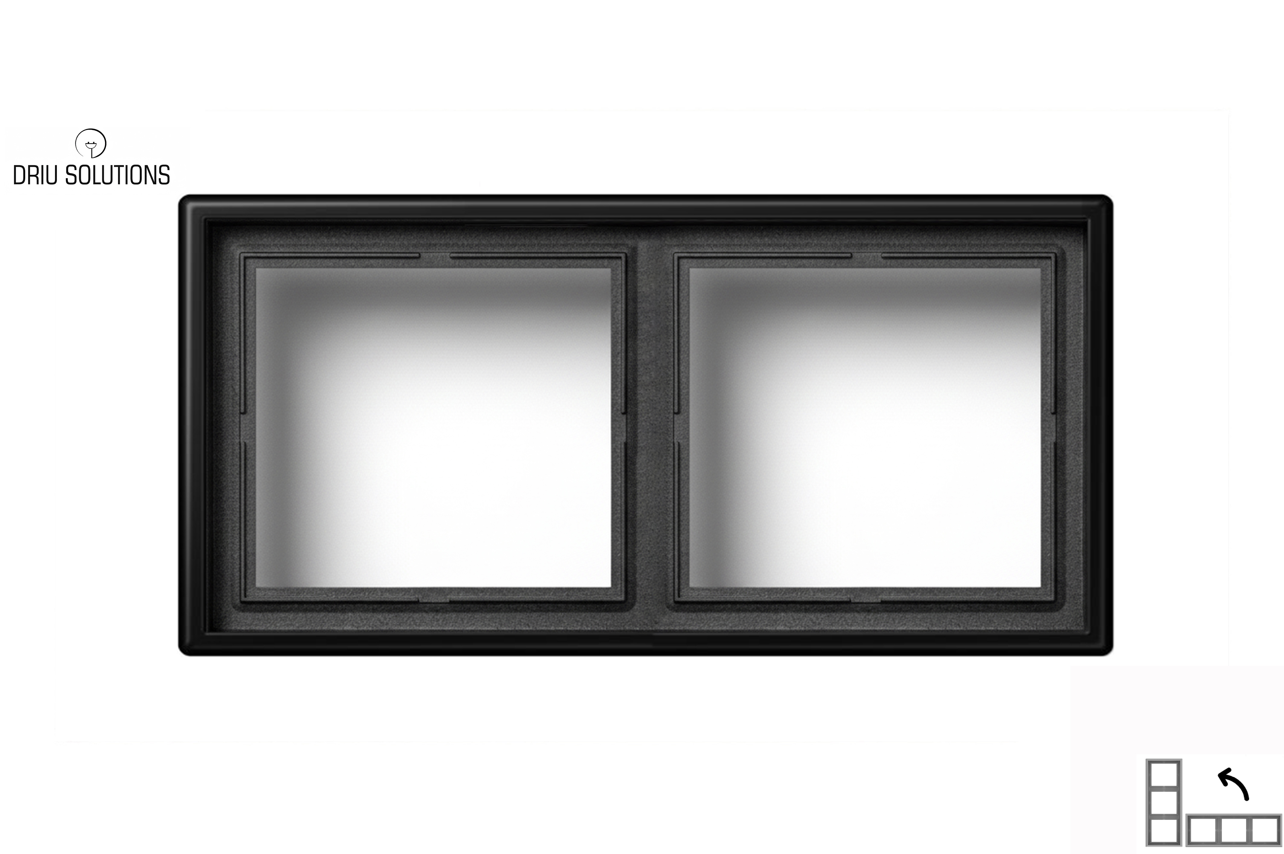 2 vietų rėmelis, deep mat black. K14-445-02.M/SWM