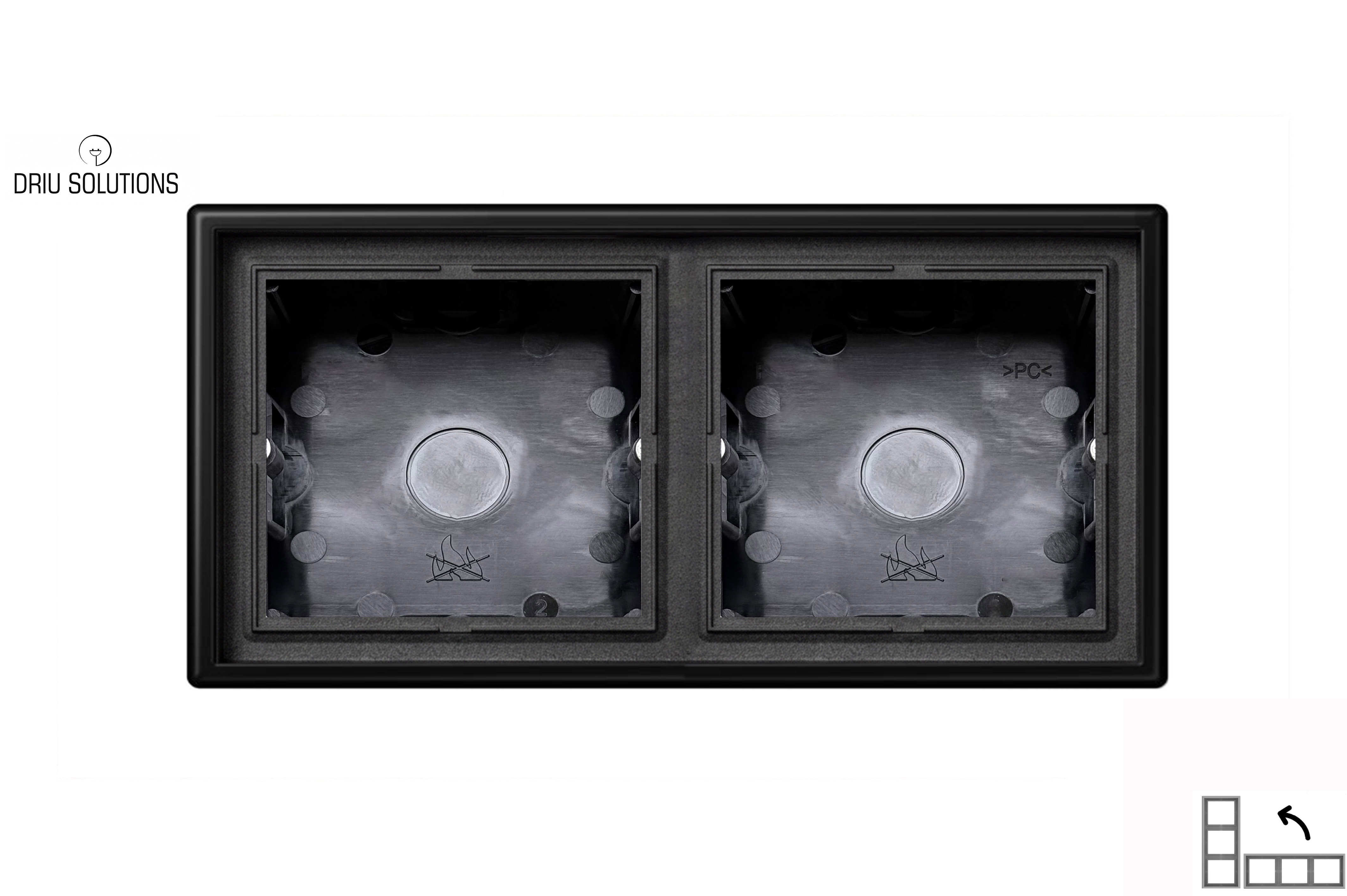 Pav. montav.dežutė/rėmelis 2-vietis "CUBE"84x155x47mm. PMD-002.M/SWM